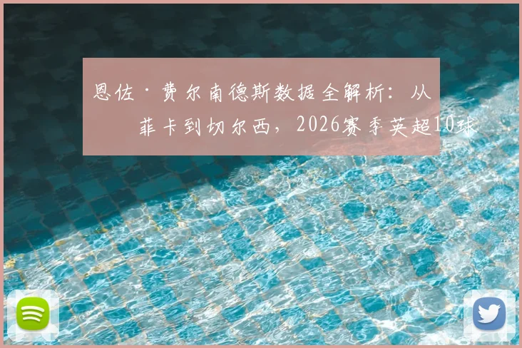 恩佐·费尔南德斯数据全解析：从本菲卡到切尔西，2026赛季英超10球是如何炼成的？
